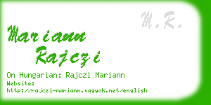 mariann rajczi business card